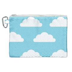 Clouds Blue Pattern Canvas Cosmetic Bag (xl) by ConteMonfrey