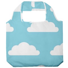 Clouds Blue Pattern Foldable Grocery Recycle Bag by ConteMonfrey