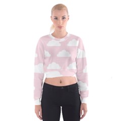 Clouds Pink Pattern   Cropped Sweatshirt by ConteMonfrey
