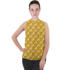 All My Heart For You  Mock Neck Chiffon Sleeveless Top by ConteMonfrey