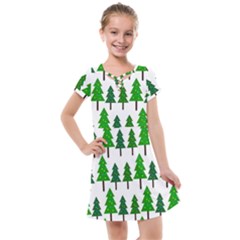 Chrismas Tree Greeen Kids  Cross Web Dress by nateshop