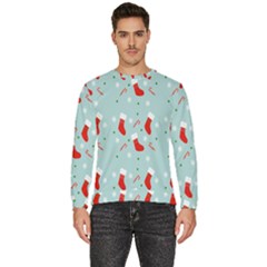 Christmas-pattern -christmas-stockings Men s Fleece Sweatshirt by nateshop