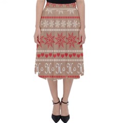 Christmas-pattern-background Classic Midi Skirt by nateshop