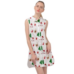 Christmas-santaclaus Sleeveless Shirt Dress by nateshop