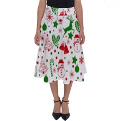 Christmas-seamless-green  Perfect Length Midi Skirt by nateshop