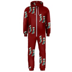 Christmas-stockings Hooded Jumpsuit (men) by nateshop