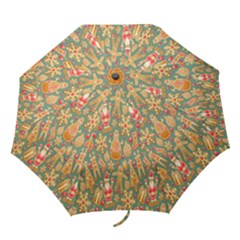 Pattern-santa Folding Umbrellas by nateshop