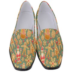 Pattern-santa Women s Classic Loafer Heels by nateshop