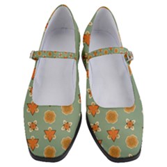 Wallpaper Background Floral Pattern Women s Mary Jane Shoes by Ravend