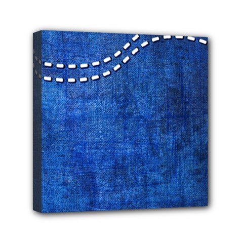 Background-jeans  Mini Canvas 6  X 6  (stretched) by nateshop