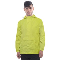 Background-texture-yellow Men s Front Pocket Pullover Windbreaker by nateshop