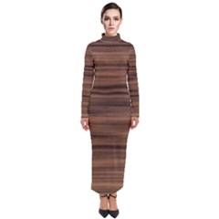 Texture-wooddack Turtleneck Maxi Dress by nateshop