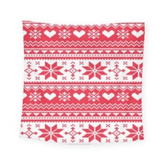 Nordic-seamless-knitted-christmas-pattern-vector Square Tapestry (small) by nateshop