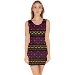 Background Flower Abstract Pattern Bodycon Dress
