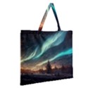Northern Light North Sky Night Zipper Large Tote Bag View2