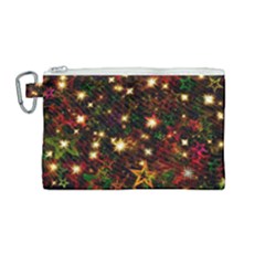 Christmas Xmas Stars Star Advent Background Canvas Cosmetic Bag (medium) by Ravend