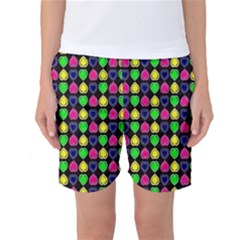 Colorful Mini Hearts Women s Basketball Shorts by ConteMonfrey