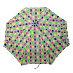 Colorful Mini Hearts Grey Folding Umbrellas by ConteMonfrey
