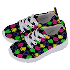 Black Blue Colorful Hearts Kids  Lightweight Sports Shoes by ConteMonfrey