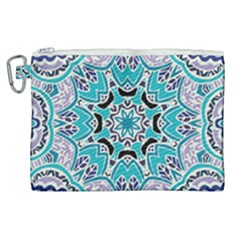 Blue Shades Mandala   Canvas Cosmetic Bag (xl) by ConteMonfrey