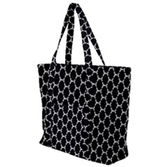 Abstract Beehive Black Zip Up Canvas Bag by ConteMonfrey