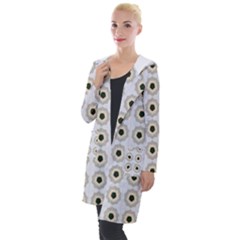 Abstract Blossom Hooded Pocket Cardigan by ConteMonfrey