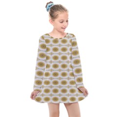 Abstract Petals Kids  Long Sleeve Dress by ConteMonfrey