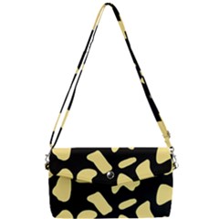 Cow Yellow Black Removable Strap Clutch Bag by ConteMonfrey