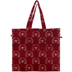 Golden Bees Red Sky Canvas Travel Bag by ConteMonfrey