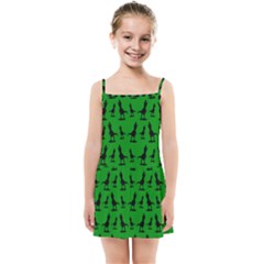 Green Dinos Kids  Summer Sun Dress by ConteMonfrey