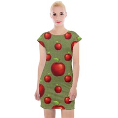 Apples Cap Sleeve Bodycon Dress by nateshop