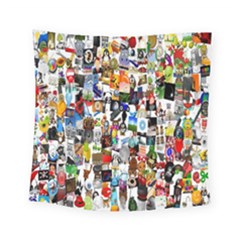 Cliparts Square Tapestry (small) by nateshop