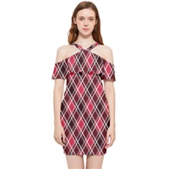 Geometric Shoulder Frill Bodycon Summer Dress by nateshop