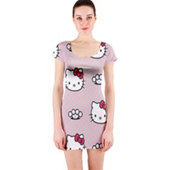 Hello Kitty Short Sleeve Bodycon Dress by nateshop