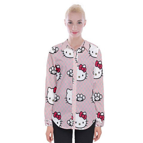 Hello Kitty Womens Long Sleeve Shirt by nateshop