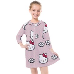 Hello Kitty Kids  Quarter Sleeve Shirt Dress by nateshop