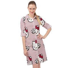 Hello Kitty Long Sleeve Mini Shirt Dress by nateshop