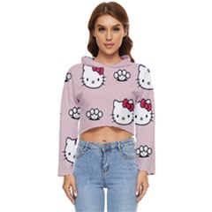 Hello Kitty Women s Lightweight Cropped Hoodie by nateshop