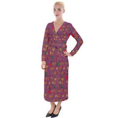 Seamless,happy Mothers Day Velvet Maxi Wrap Dress by nateshop