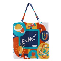 Natural Science Physics Laboratory Formula Grocery Tote Bag by danenraven