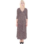Batik-03 Quarter Sleeve Wrap Maxi Dress
