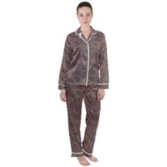 Batik-03 Satin Long Sleeve Pajamas Set by nateshop