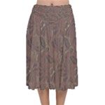 Batik-03 Velvet Flared Midi Skirt