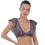 Batik-03 Plunge Frill Sleeve Bikini Top