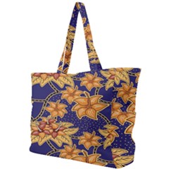 Seamless-pattern Floral Batik-vector Simple Shoulder Bag by nateshop
