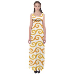 Seamless-pattern-ibatik-luxury-style-vector Empire Waist Maxi Dress by nateshop