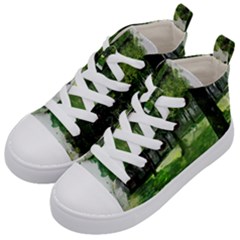 Beeches Trees Tree Lawn Forest Nature Kids  Mid-top Canvas Sneakers by Wegoenart