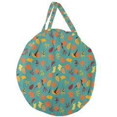 Thanksgiving-003 Giant Round Zipper Tote by nateshop