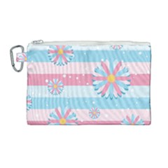 Flowers-023 Canvas Cosmetic Bag (large)