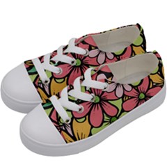 Flowers-27 Kids  Low Top Canvas Sneakers by nateshop